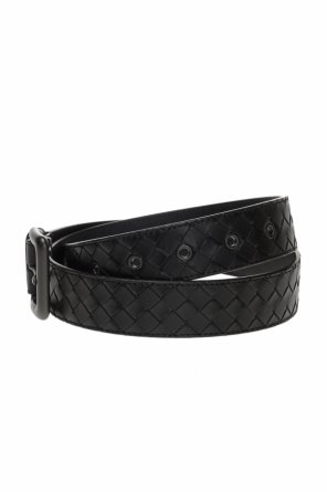 Black intrecciato belt, zdjęcie 2 Black intrecciato belt od Bottega Veneta